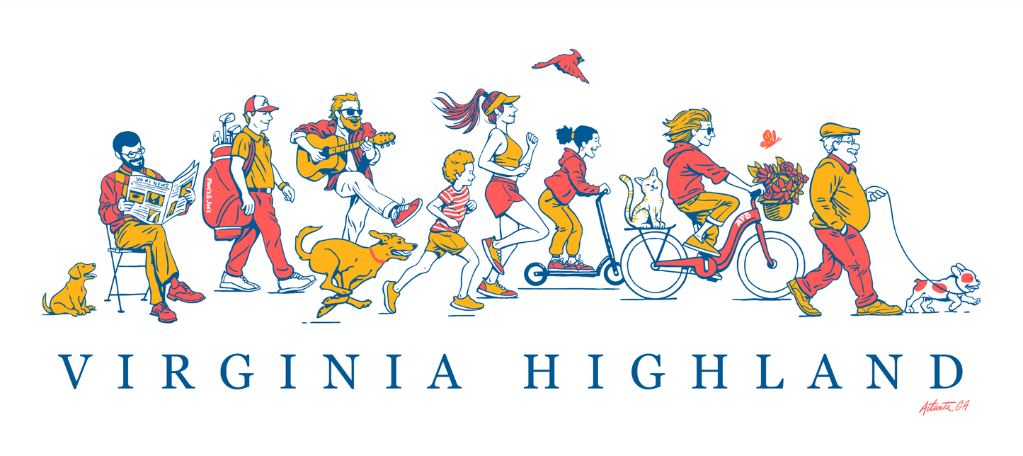 Virginia Highland People Parade Print