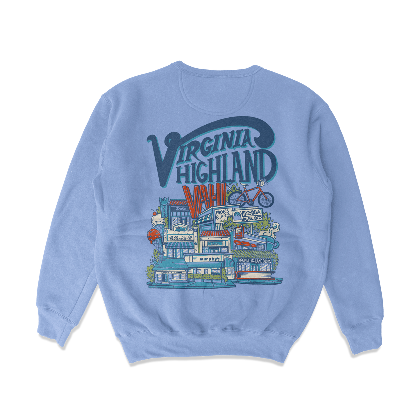 VAHI Neighborhood Crewneck Sweatshirt - Light Blue