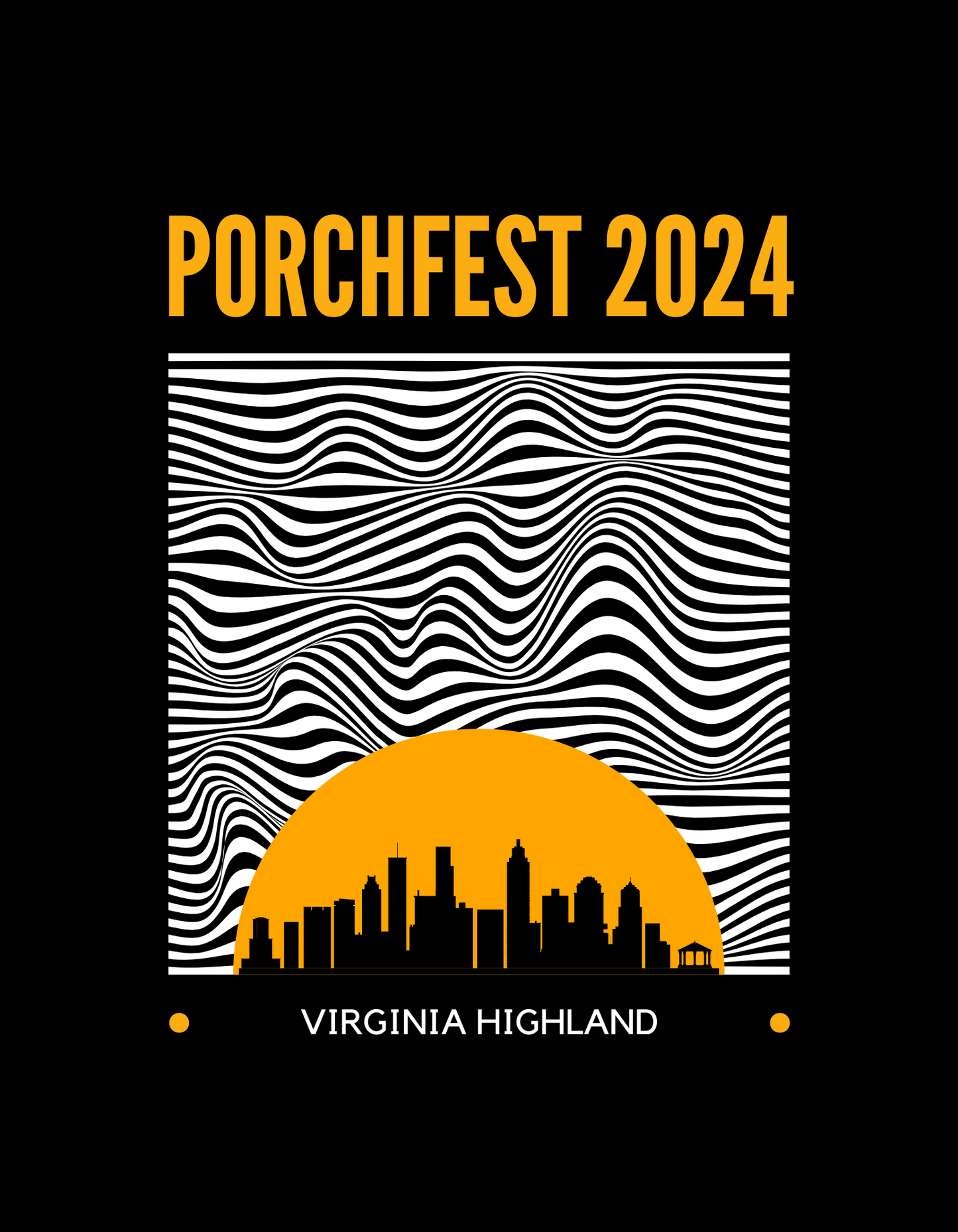 Porchfest Band T-shirt - Black