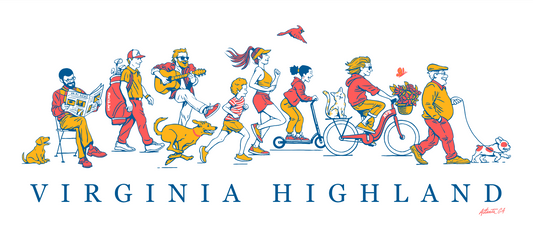 Virginia Highland People Parade Print
