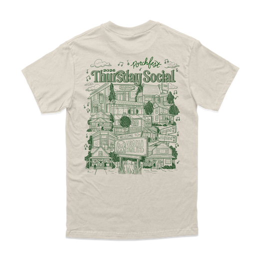 Thursday Social Club x Porchfest Neighborhood T-Shirt (Ivory)