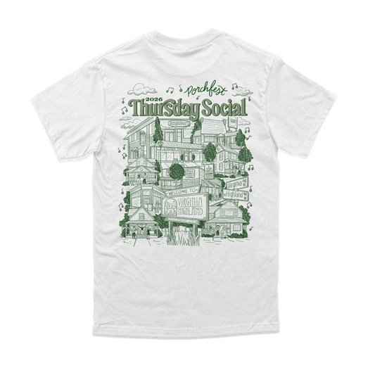 Thursday Social Club x Porchfest Neighborhood T-Shirt (White)