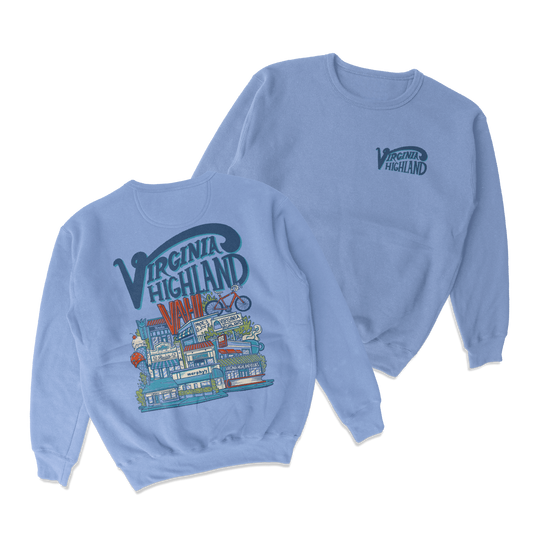 VAHI Neighborhood Crewneck Sweatshirt - Light Blue