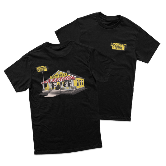 Porchfest for Breakfast T-Shirt (Black)