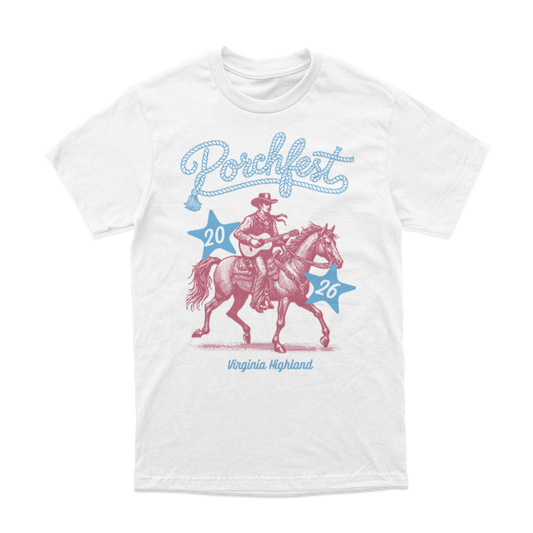 Porchfest Wild West T-Shirt (White)